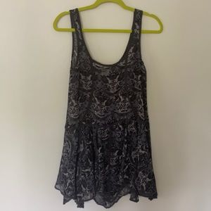 Intimately Free People Nightie Sleep Top Sheer Tunic XS (fits sm) Excellent Cond